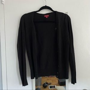 Black Button Up Cardigan Sweater